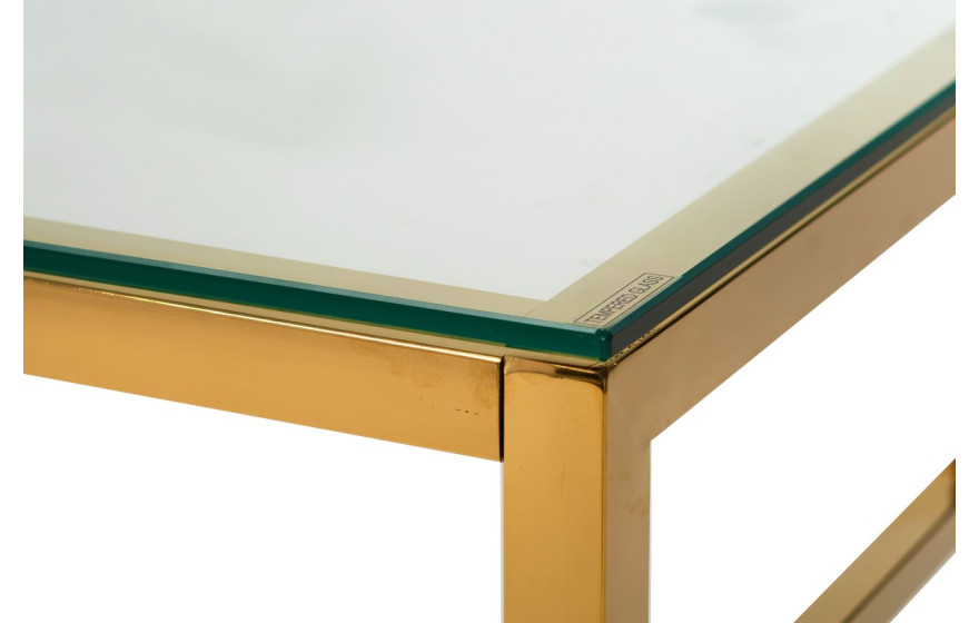Журнальний стіл CL-1 прозорий+золото Vetro
