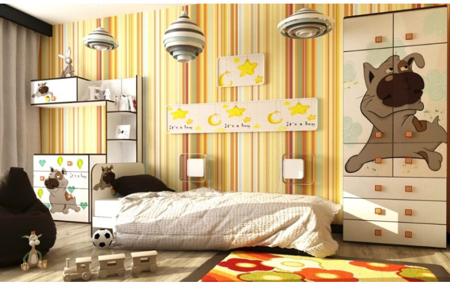 Детская Односпальная Кровать из ДСП, 90х190 см, Joy/Джой  с бортиками без ящиков от LUXE STUDIO 