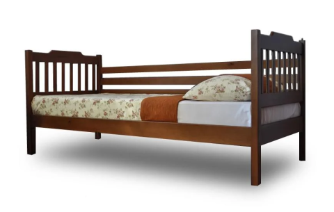 Детская деревянная односпальная кровать Ева с задней перегородкой без ящиков Venger