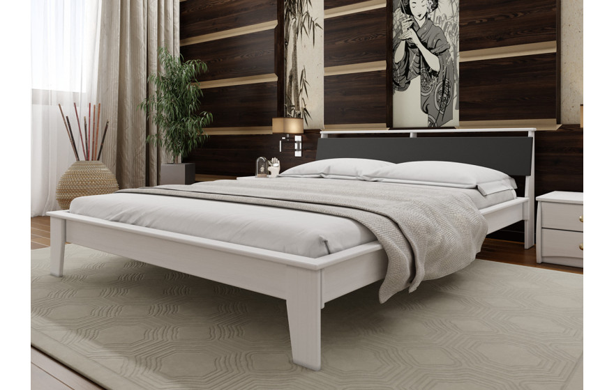 Деревянная кровать Венеция с мягким изголовьем ЧДК