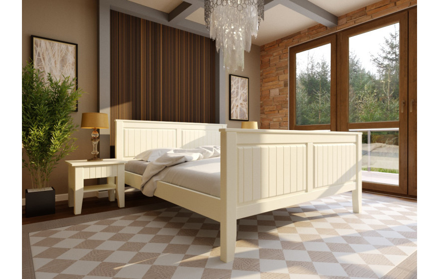 Дерев'яне ліжко Глорія з високим підніжжям ЧДК