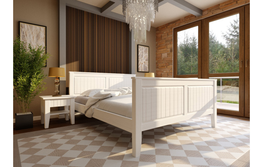 Деревянная кровать Глория с высоким изножьем  ЧДК