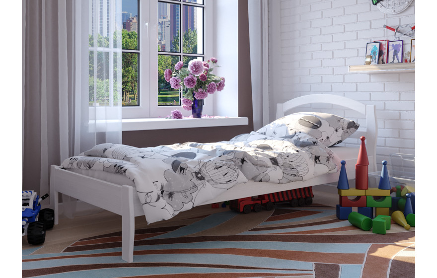 Дитяче дерев'яне односпальне ліжко Юлія ЧДК