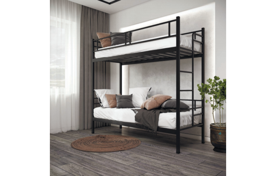 Двухъярусная металлическая кровать Дабл Металл-Дизайн