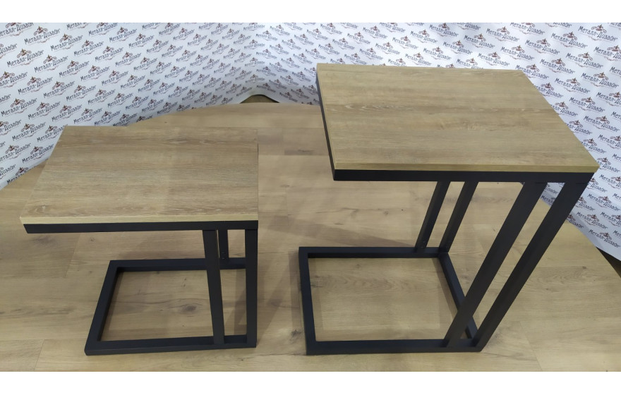 Журнальний столик Кофі брейк 2 в 1 (висота 65+50 см) Метал-Дизайн