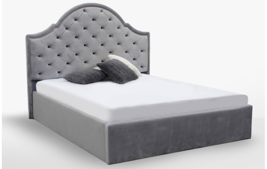 Ліжко двоспальне з м'яким узголів'ям та підйомним механізмом Milana MiroMark