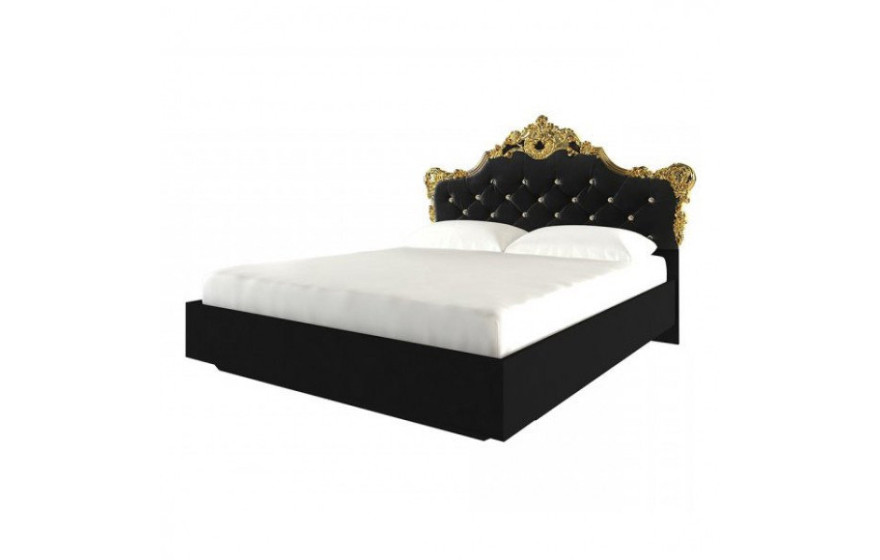 Ліжко двоспальне з м'яким узголів'ям та підйомним м-м Дженіфер (з каркасом, без матраца) MiroMark