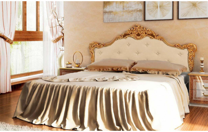 Ліжко двоспальне з м'яким узголів'ям Дженіфер (без каркаса та матраца) MiroMark