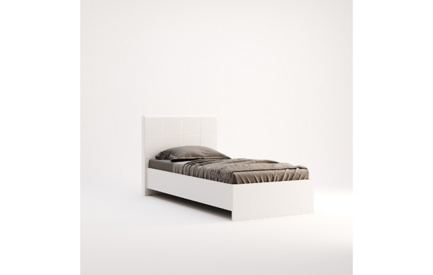 Ліжко односпальне з м'яким узголів'ям Фемелі (з каркасом без матраца) MiroMark