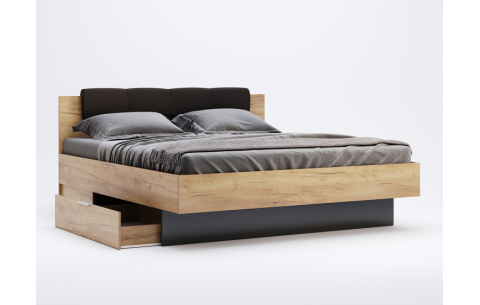 Ліжко двоспальне Місяць з ящиками (без каркаса та матраца) MiroMark