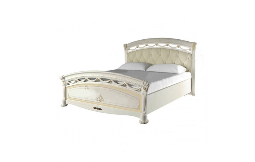 Ліжко двоспальне з м'яким узголів'ям 160x200 Роселла Люкс (без каркасу та матраца) MiroMark
