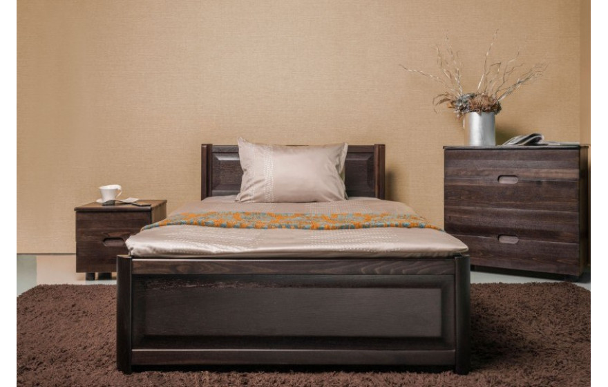 Дерев'яне односпальне ліжко Марго Філенка з ящиками Олімп
