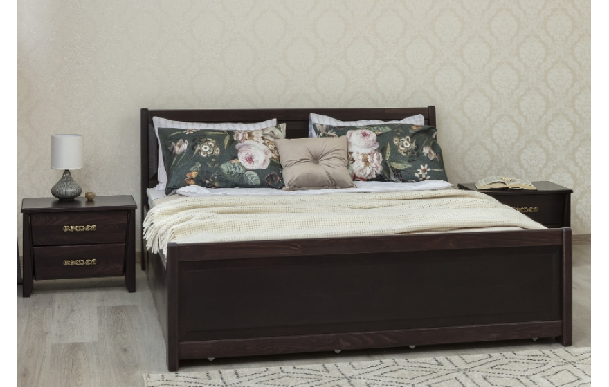 Дерев'яне ліжко Сіті з фільонкою Олімп