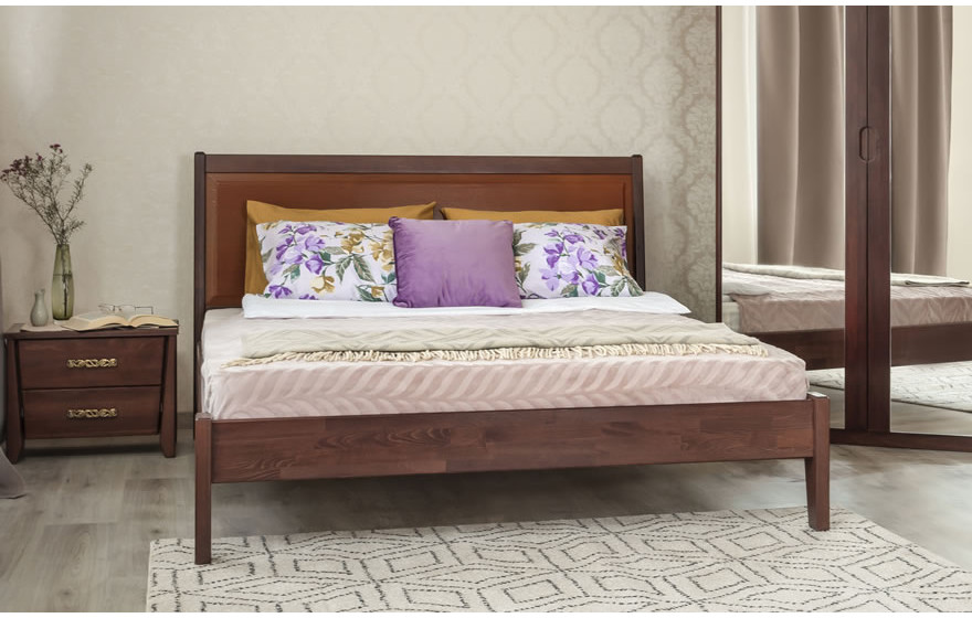 Деревянная кровать Сити Премиум с филенкой без изножья Олимп