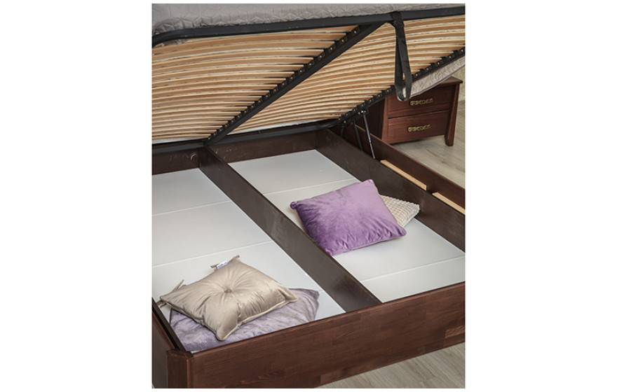 Дерев'яне ліжко Сіті з фільонкою та підйомною рамою Олімп