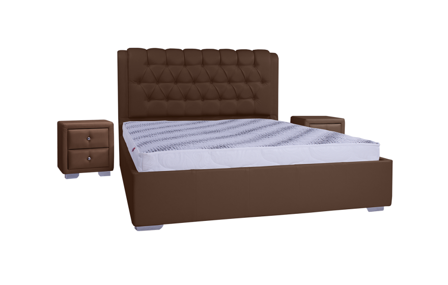 Ліжко з м'якою оббивкою Кароліна ТМ Zevs-M (з підйомним механізмом)